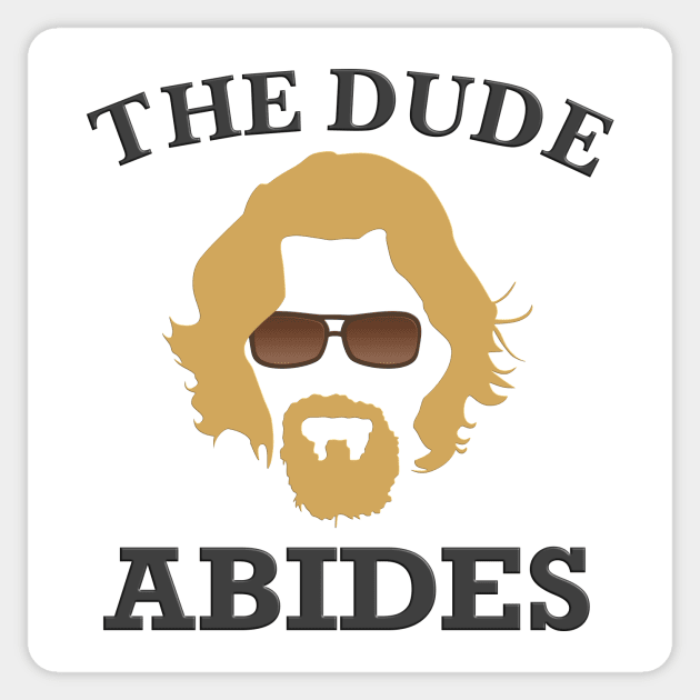 The Dude Abides Sticker by djhyman